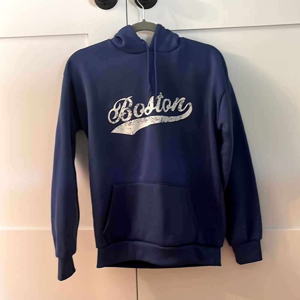 SHEIN blue “Boston” hoodie